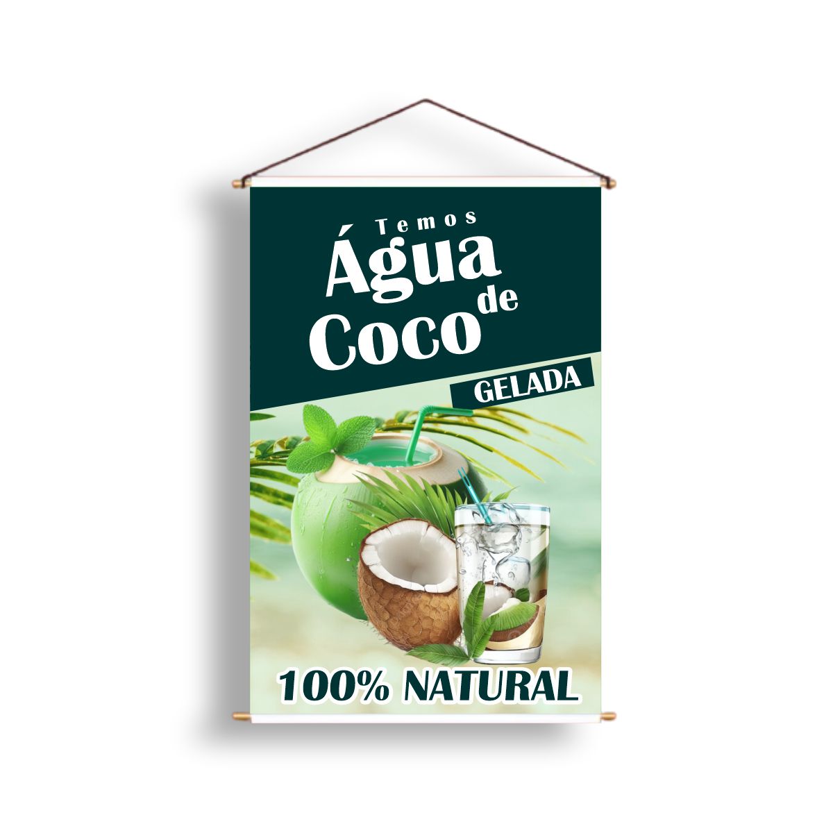 Banner Água ed coco 60x90