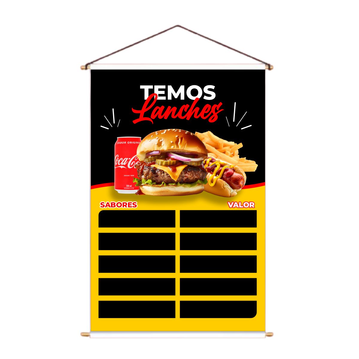 Banner Lanches 60x90cm
